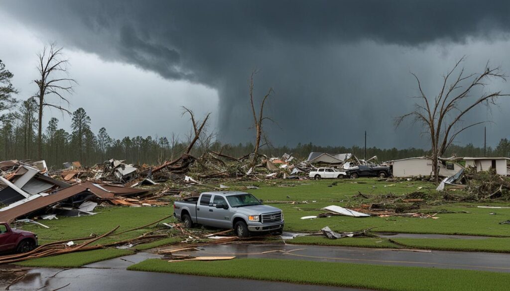 Tornado destruction in Sabine Parish on April 9, 2024 Tornado destruction in Sabine Parish on April 9, 2024